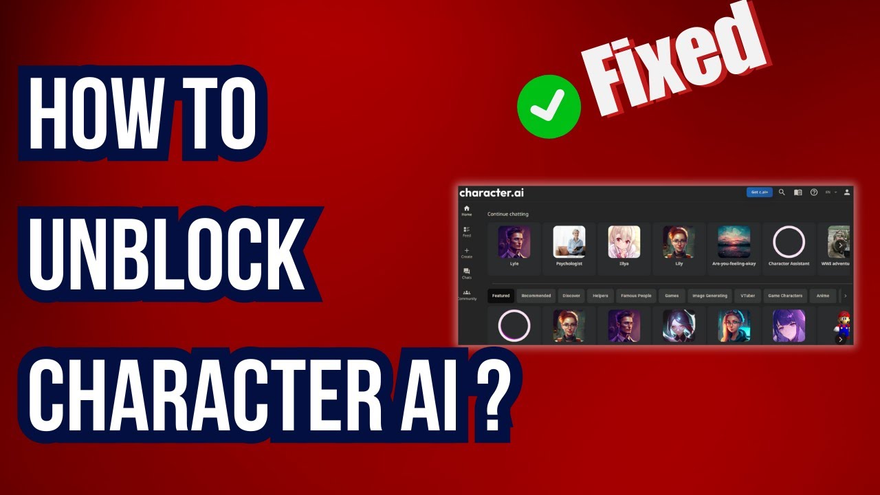 Character.AI Unblocked - How To Unblock Character AI 