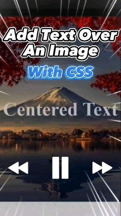 How To Add Text Over Images Using CSS - Banner Tutorial - YouTube