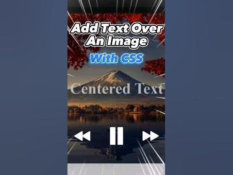 How To Add Text Over Images Using CSS - Banner Tutorial - YouTube