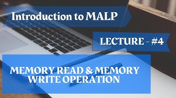 Memory Read Operation & Memory Write Operation