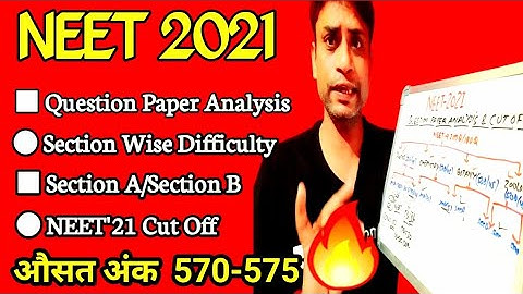 NEET 2021 ::- Full Question Paper Analysis Section Wise & Cut Off Analysis