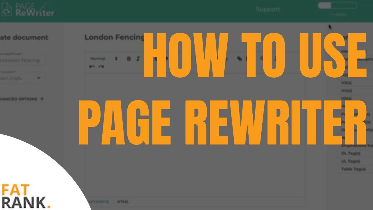 How To Use PageReWriter | Get SEO Optimised Content For Your Website ...