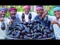 Big brinjal  fried baingan recipe  brinjal tawa fry recipe cooking in village  eggplant recipe