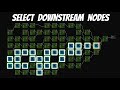 Select nodes upstream or downstream with this addon for blender