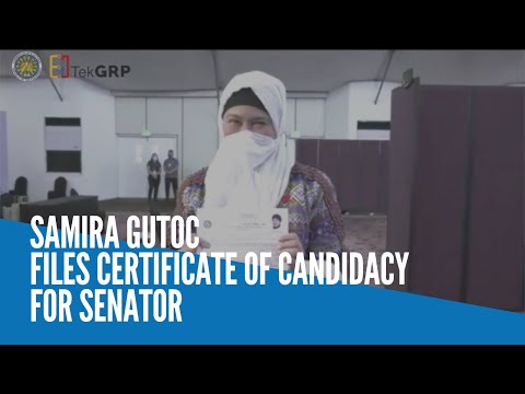 Samira Gutoc files certificate of candidacy for senator