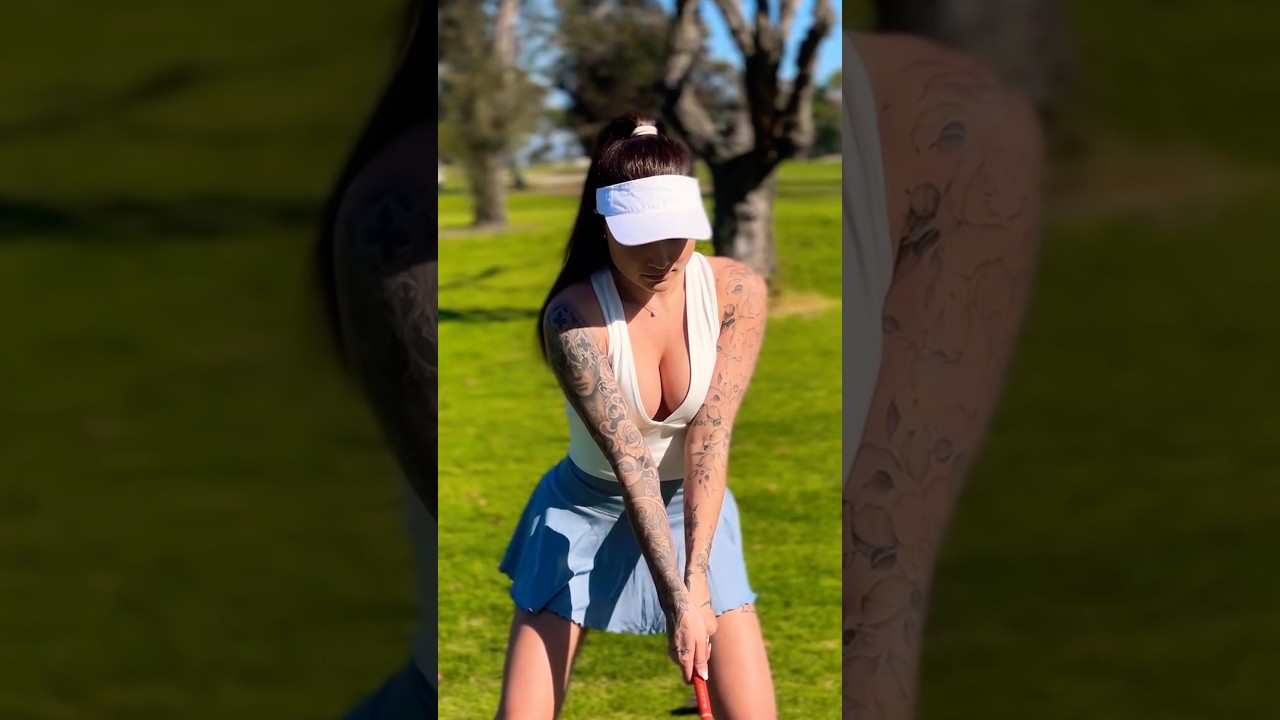 Amazing Golf Swing you need to see | Golf Girl awesome swing | Golf shorts | Adria Rae