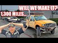 Driving a 24 year old truck 1300 miles with no ac no cruise control towing a 40 ft trailer