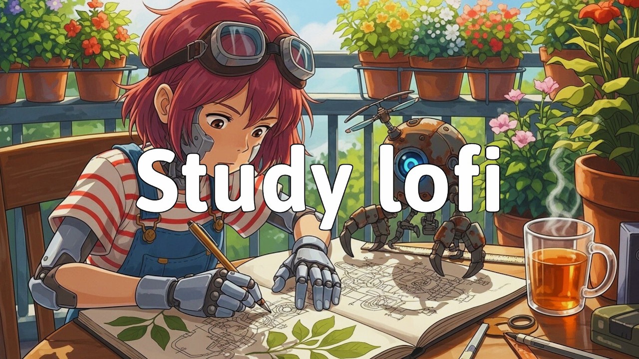 Study lofi 📖 balcony session for focusing (soft piano & steady)