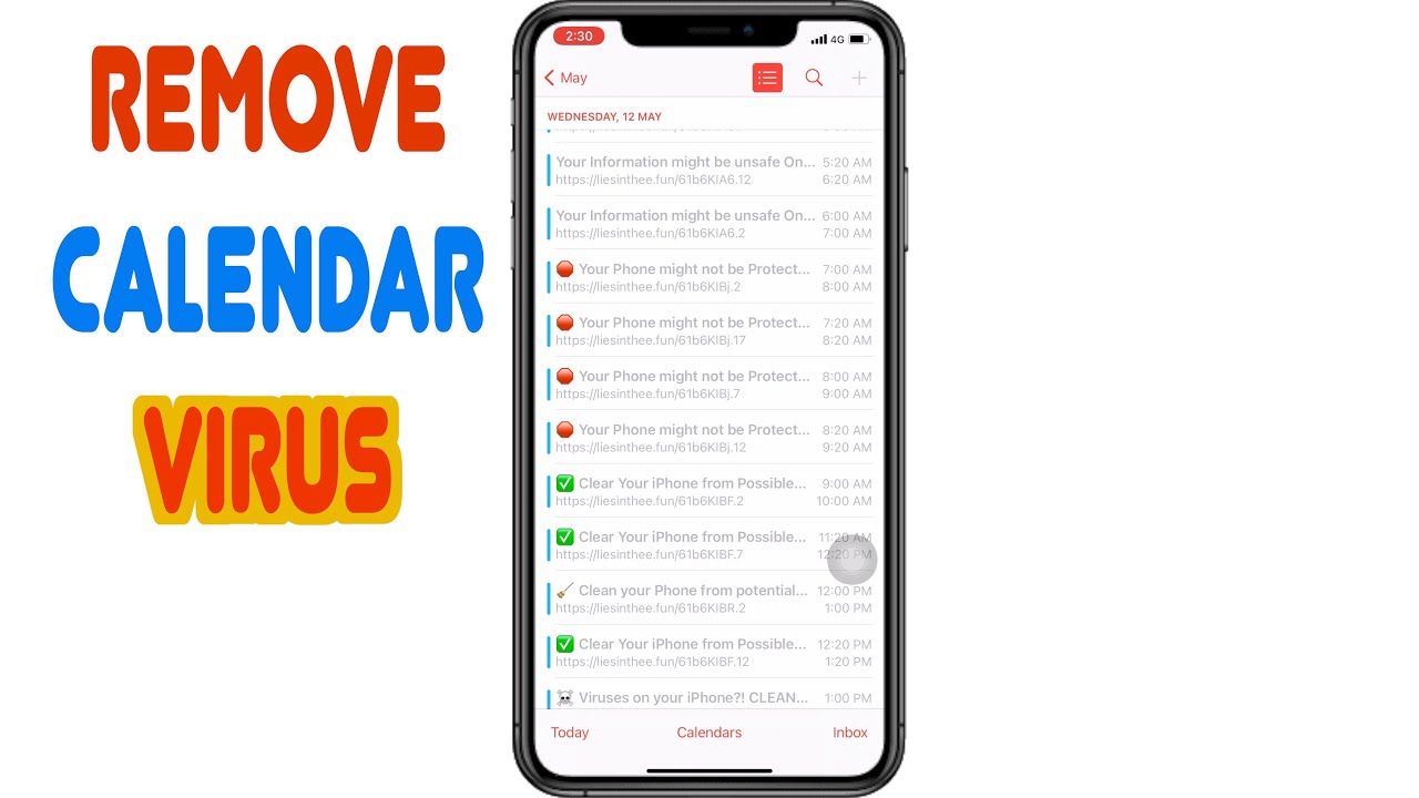 How to Remove Calendar Virus 🦠 from iPhone YouTube