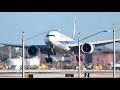 10 BIG planes landing @ Chicago O'Hare airport - Runway 28C