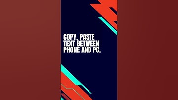 Copy,Paste text Between Phone And Pc. #computer #technology
