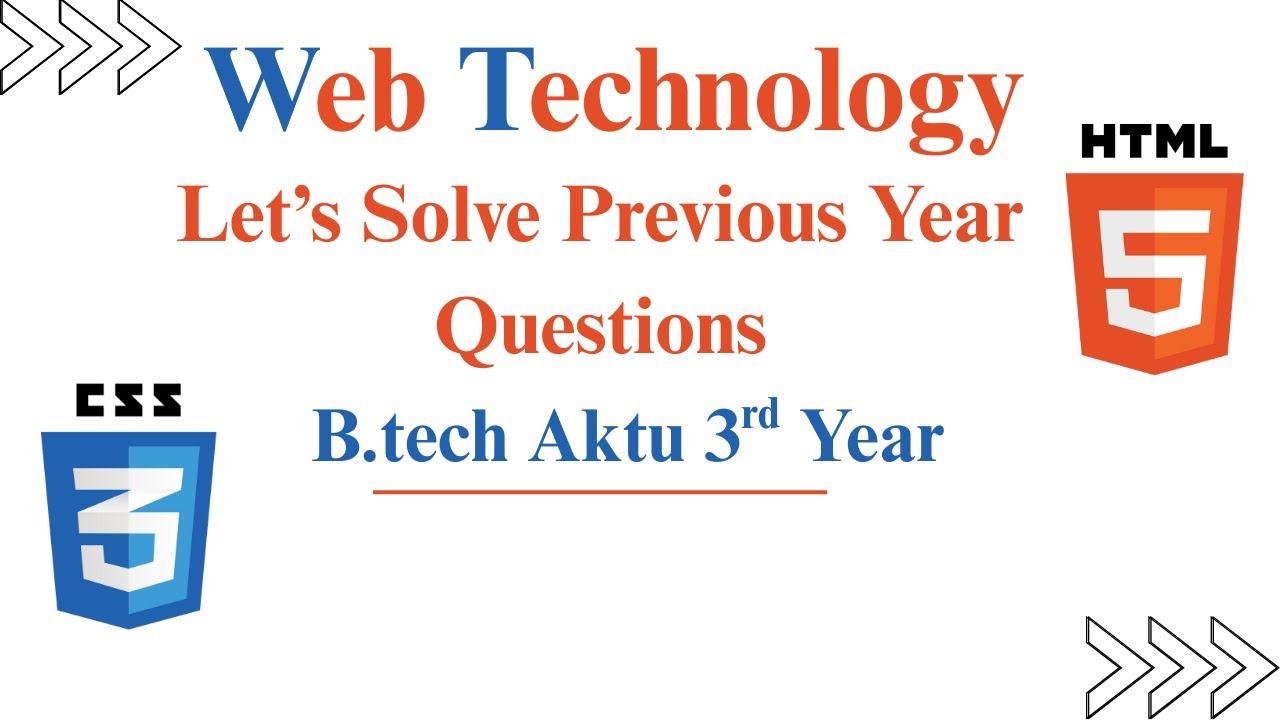Web Technology PYQ's &  Important Questions | B.Tech 5th Sem AKTU  | Revision | Tricks | BCS502