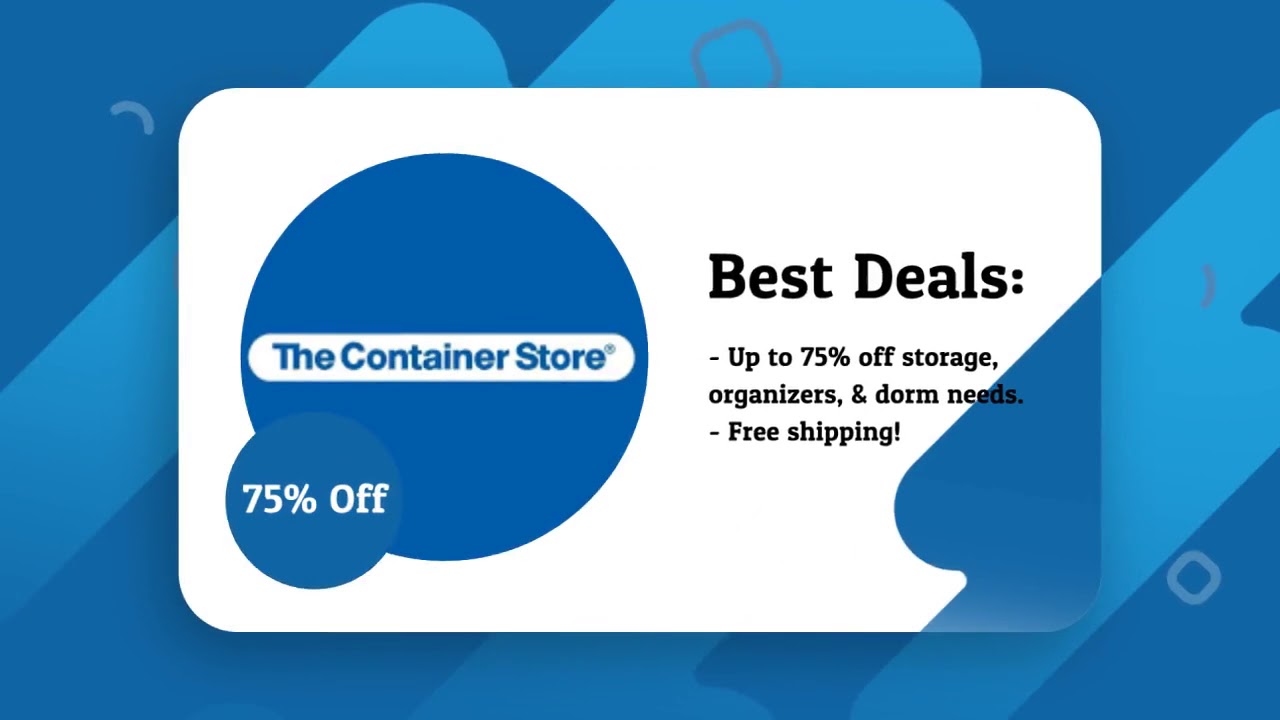 The Container Store Featured Student Discounts & Deals - YouTube