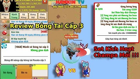 Ngọc Rồng Online | Ra Mắt Bông Tai Cấp 3 Và Set Kích Hoạt Champa Mới Siêu Hot Mới Nhất 2025 - NRO