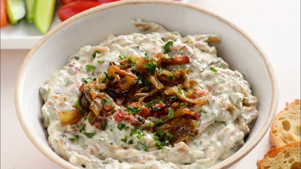 DairyFree French Onion Dip The Defined Dish YouTube