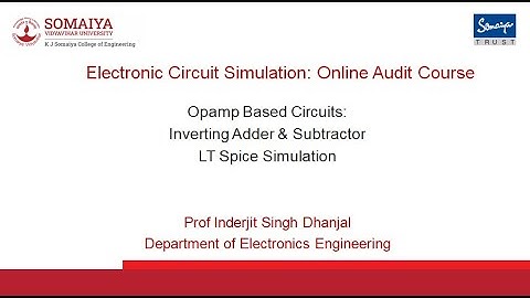 Inverting Adder and Subtractor using Opamp IC OP-07 (LT Spice Simulation)