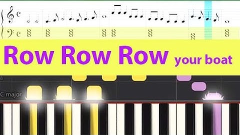 Nursery Rhymes "Row Row Row Your Boat" Tutorial with Music Notes