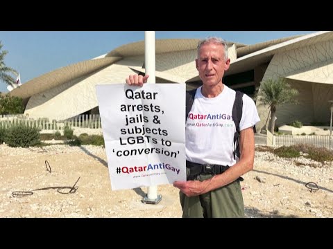 Qatar police stop protest by British LGBTQ+ activist