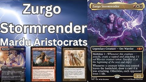 Zurgo Stormrender Mardu Aristocrat EDH / Commander Deck Tech