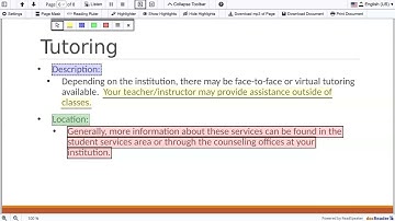 Using a Highlighter Tool to Take Notes