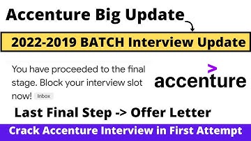 Accenture Big Update | ASE Exam Interview Mail Update 2022-2019 BATCH Hiring Crack Interview PART-1