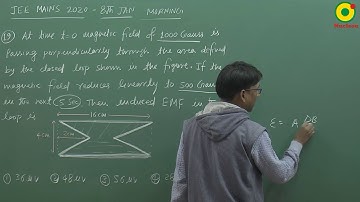 JEE MAIN 2020 Electromagnetic Induction 04 (8 Jan S1) By SSI Sir B.Tech IIT Delhi