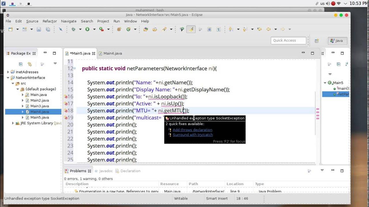 45 JAVA Networking Network Interface - YouTube
