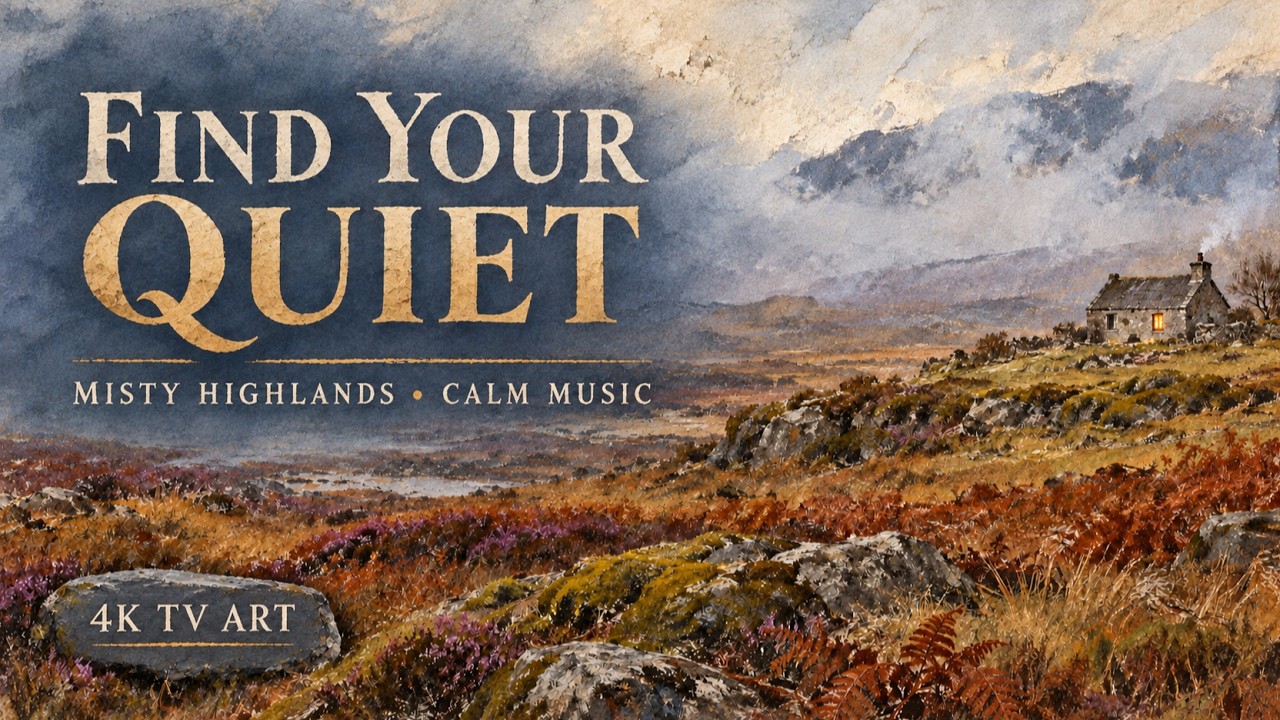 Scottish Highlands Ambience 🍂 Calm Music for Reading & Relaxing | 4K TV ...