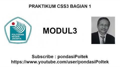 MODUL 3  PRAKTIKUM CSS3 BAGIAN 1