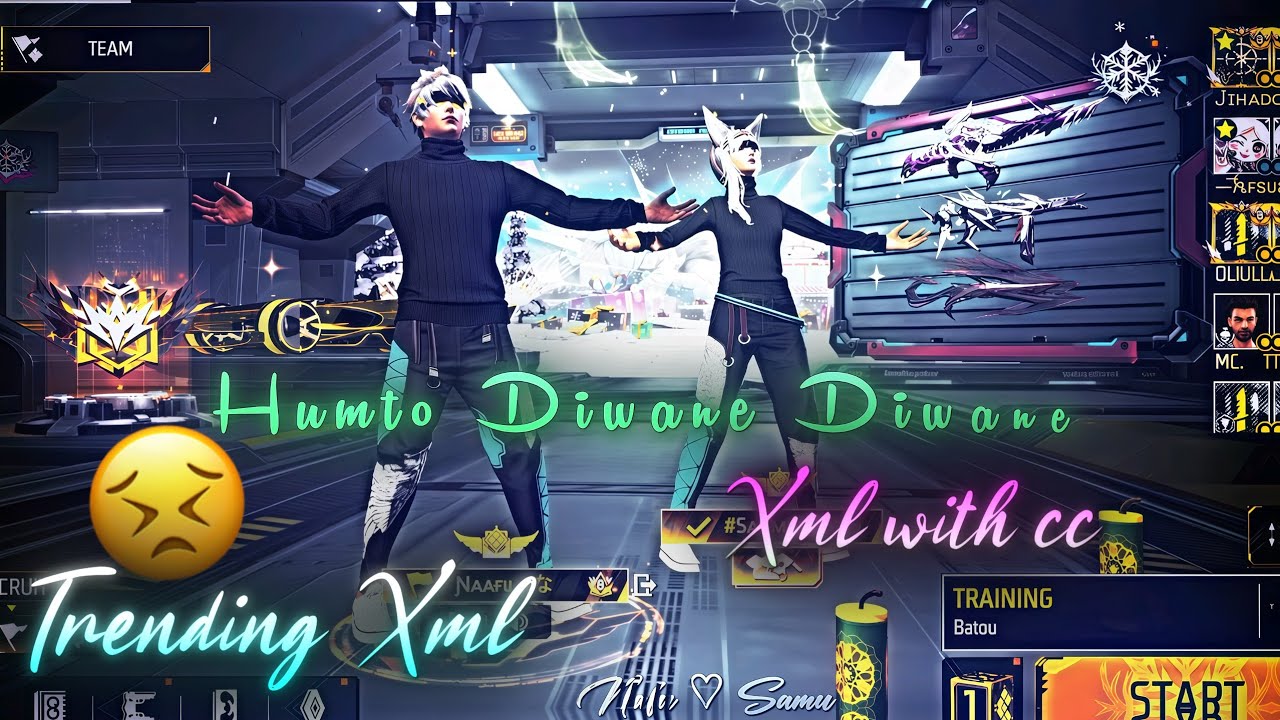 Humto Diwane Xml with Cc || new free fire Xml File || free fire xml || free fire  xml file 