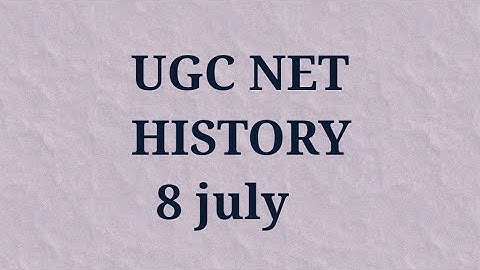 UGC NET Exam (July 2018) || History Answer Key 8 July ||Solved Answer Key