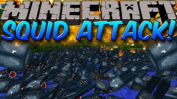 Minecraft Mods: SQUID ATTACK MOD! RUN FOR YOUR LIFE!! (1.6.2)