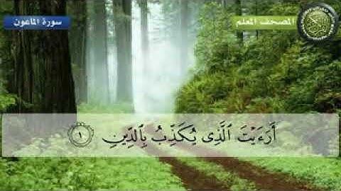 المصحف المعلم للأطفال القارئ الشيخ محمد صديق المنشاوي سورة الماعون