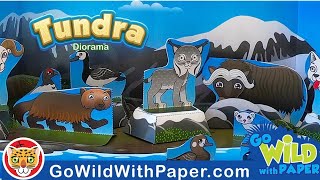Arctic Tundra Diorama Project Printable Diorama Background and Animals