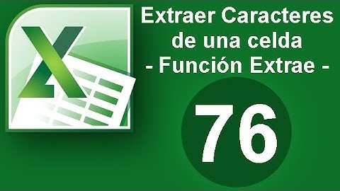 Tutorial Excel (Cap. 76) Extraer Caracteres. Función Extrae