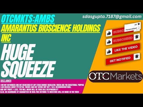 AMBS STOCK : HUGE SQUEEZE | AMARANTUS BIOSCIENCE STOCK