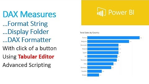 Power BI: DAX Measures Formatting Using Tabular Editor Advanced Scripting