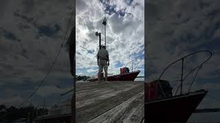 Installing a new forestay & Roller Furler on our 1976 C&C 26 #sailboat #adventure #riverlife Installing a new forestay & Roller Furler on our 1976 C&C 26 #sailboat #adventure #riverlife