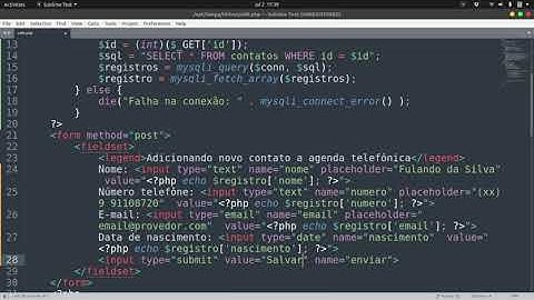 Editando registros em PHP