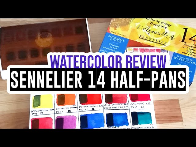 Sennelier L'Aquarelle French Artists' Watercolor Travel Set of 14