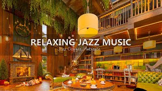 Relaxing Jazz Music For Working With The Sound Of A Crackling Fireplace & Cozy Cafe Space