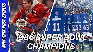 Giants honor legendary 1986 Super Bowl Champions at halftime 🏆