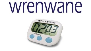 Wrenwane Digital Kitchen Timer (Upgraded), No Frills, Simple Operation, Big  Digits, Loud Alarm, Magnetic Backing, Stand, White