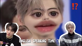 Sunghoon struggling with English for almost 5 minutes