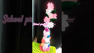 School Project #project #schoolproject #craftideas #craft #papercutting #papercraft #vasemaking