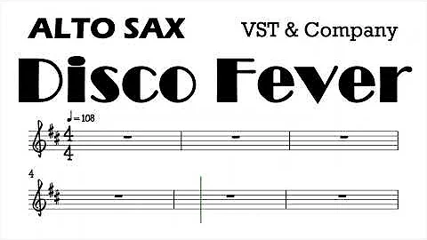 Disco Fever Alto Sax Sheet Music Backing Track Play Along Partitura