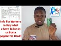 Info For Workers in Italy what u have To kw in ur Busta paga&amp;This Card!!