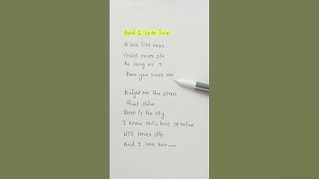 Thumbnail of Learn English Through Song "And I Love Her with The Beatles"#shorts#english#lyrics #shortsfeed #love