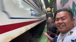 Train street. Drinking coffee inches from a moving train in Hanoi!