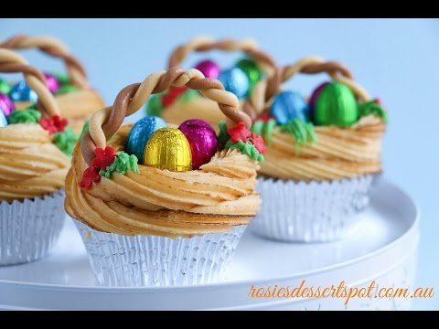 Easter Egg Basket Cupcake Tutorial